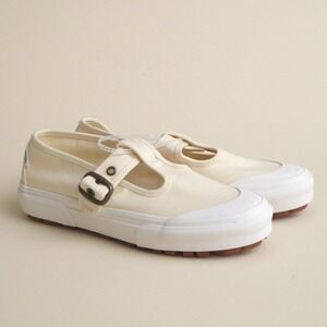 Vans Cream Mary Jane Sneakers with White Midsole